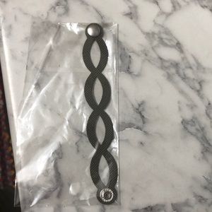 Army green leather bracelet